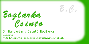 boglarka csinto business card