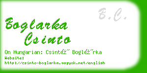 boglarka csinto business card